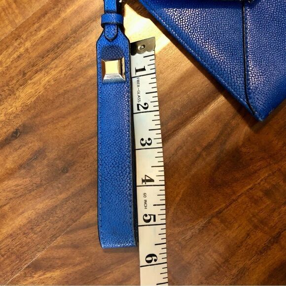 Stella and Dot Blue and Black Crackled Clutch Wristlet Purse - Picture 5 of 10